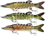 UOZAZE Fishing Lures Freshwater and Saltwater, Glide Bait for bass, Pike Lifelike Jointed swimbait for Bass Salmon Snook, ‎Slow Sinking Bass Fishing Lure, Gifts for Men, Catfish Bait, Fishing Stuff