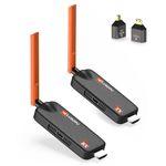 2025 Wireless HDMI Transmitter and Receiver 4K Decoding, Up to 6RX, APP Viewing, 5G/1080P Plug&Play HDMI Extender Streaming Video for Laptop, TV Box, C-CTV to TV, Projector, Monitor - 50M/165FT Range