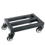 FMhotu 4 Wheels Heavy Duty Furniture Dolly, Flat Dolly cart for Moving Furniture Fridge Luggage and Other Large Items, 18x12x6 inch 360-degree Adjustment, Black