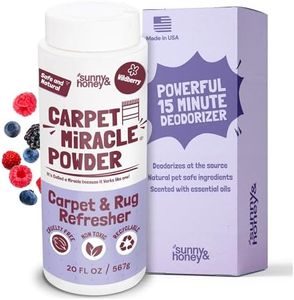 Sunny & Honey Miracle Carpet Powder – Freshener & Deodorizer for Rugs & Upholstery, 20 oz (Wildberry Scent)