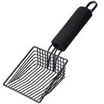 BasicForm Metal Cat Litter Scoop - Fast Sifting Deep Shovel with Comfy Handle, Designed for Multi-Cat Owners