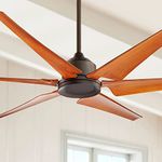 72" Power Hawk Oil-Rubbed Bronze Damp Outdoor Ceiling Fan - Casa Vieja