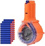 25 Round Drum Magazine for Nerf N-Strike Elite Series with 30 Refill Darts