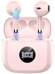 Wireless Earbuds, Bluetooth 5.3 Headphones in Ear with 4 ENC Noise Cancelling Mic, Bluetooth Earbuds 40H Playtime, 2024 Wireless Earphones HiFi Stereo Deep Bass, IP7 Waterproof, USB-C Fast Charge Pink