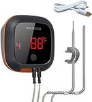 Inkbird IBT-4XS BBQ Thermometer Bluetooth Meat Thermometer Wireless BBQ Meat Thermometer ℉/℃ with Rechargeable Battery Screen Bluetooth Meat Probes (IBT-4XS Meat Thermometer + 2 Probes)