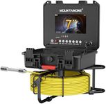 MOUNTAINONE Sewer Camera 100FT/30M, 7 inch Pipe Drain Inspection Cameras with 8 LED Lights, IP68 Waterproof Drain Camera with DVR Recorder Industrial Endoscope, Included 32GB Card