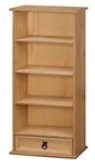 Mercers Furniture Corona 1 Drawer DVD Rack Shelving Storage Unit Light Fiesta Wax