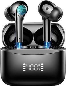 Wireless Earbuds, Bluetooth Headphones 5.3 Deep Bass Stereo Ear Buds Built-in Microphone 42H PlayBack Sport Earphones with LED Display IPX7 Waterproof Touch Control in-Ear Ear buds for Phone Laptop