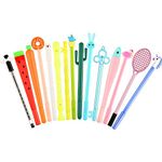 ICEBLUEOR 15 Pieces Cute Cartoon Gel Ink Pens Assorted Style Black Ink Writing Pens for Home Office School Party Girls Kids Boys Present, 15 Styles