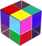 QFkris Glass Mixing Color Cube (2.2inch) Magic Prism Cube for Science and Educational, Photography Crystal Prism, X-cub for Desktop Decoration