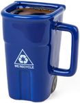 BigMouth Inc The Recycling Bin Mug, Fun Blue Ceramic Trash Can Drinking Mug for Coffee or Tea, Holds up to 12 oz.