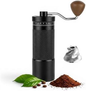 AAshonee PrimeGrind Manual Coffee Grinder with 49 Adjustable Settings, Stainless Steel Burr, Aluminum Body