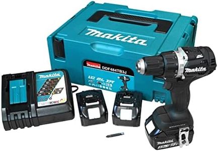 Makita DDF484TB3J Akku-Bohrschrauber 18V in schwarz / 5,0 Ah, 3 Akkus + Ladegerät im MAKPAC