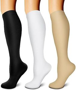 Aidexnba Compression Socks for Women & Men (3 pairs) - Best Support for Nurses, Running, Hiking, Recovery,Athletic