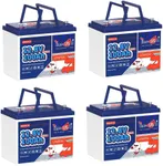 Timeusb 4 Pack 12V 100Ah Group24 Mini LiFePO4 Battery, Grade A Battery Cells, 100A BMS, Up to 15000 Cycles, 5120Wh(4 Pack in Parallel) Lithium Battery for RV, Van, Trolling Motor & Solar System