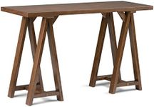 Simpli Home Sawhorse Solid Wood Con