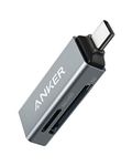 Anker SD Card Reader, 2-in-1 USB C Memory Card Reader for Digital Camera SD Card Viewer with Dual Slot for SDXC, SDHC, SD, MMC, RS-MMC, Micro SDXC, Micro SD, Micro SDHC Card, and UHS-I Cards