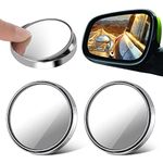 Cobee Car Blind Spot Mirror, 2pcs Adjustable HD Convex Glass Mirror Car Door Mirrors Automotive Exterior Mirrors Mirror for Blind Side Seamlessly Contours to Rear View Side Mirrors Peel & Stick