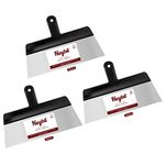 Upon Stainless Steel Putty Knife Set | Pack of 3(3 Pieces of 12") Putty Scraper Tool for Drywall Finishing, Plaster Scraping, Decals, Wallpaper, Mixing, Cutting & Other Uses