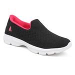 Aqualite SKR-131 Running Shoes,Sports Shoes for Women|Memory Foam Insole Walking Shoes for Women| Black/R.Pink 06