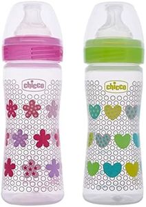 Chicco Well-Being Baby Feeding Bottle, 250ml, 2+ Months (Pack of 2) | Advanced Anti-Colic Nipple | Soft Silicon Teat | Wide Neck, Anti-Drip Bottle |BPA Free
