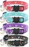 LAFAYI 4 PCS Breakaway Cat Collars 