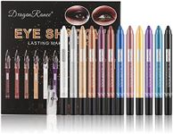 RoseFlower 12 Colors Shimmer Eye Pencil, Eyeshadow Stick Set, Waterproof Long Lasting Pearly Sparkle Glitter Eyeshadow Pencil Shimmer Metallic Eye Shadow Makeup, Eyeliner Crayon Holographic Makeup