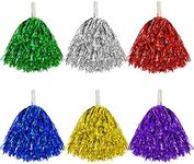 baotongle 12 PCS Cheerleading Squad Spirited Fun Poms Pompoms Cheer Costume Accessory for Party Dance Sports (Multicolor)