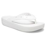 crocs womens Classic Platform Flip W Whi White Flip Flop - 6 UK (W8) (207714)