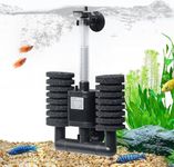 SunSun JF-80 Mini Bio Chemical Sponge Filter with InBuild Pump for Aquarium Fish Tank | 3W | 350 L/Hr | No Airpump Connection Needed for This Filter