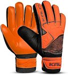 Kalci Goalkeeper Goalie Soccer Gloves Kids Youth Goalkeeper Field Player Glove Boys Girls Embossed Anti-Slip Latex Palm Soft with Wrist Supports