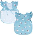 BapronBaby Flutter Little Chickies Bapron - No Neck Tie Safer Bib for Baby & Toddler - Soft Waterproof Stain Resistant - Machine Washable - Sz Preschool 3-5yrs