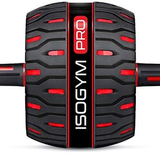 ISOGYM Ab Roller Pro Exercise Wheel with a Wide Curved Base & Non-Slip Rubber Tread