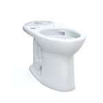 TOTO Drake Elongated Tornado Flush Toilet Bowl, WASHLET+ Ready, Cotton White - C776CEGT40#01