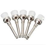 ADDLER DENTAL POLISHING BRUSH HOLLOW CUP NYLON CONTRA ANGLE FOR MICROMOTOR WITH FOLDABLE BUR STAND FREE. PACK OF 5PCS.