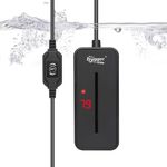 hygger Small Submersible Aquarium Heater 50W Mini Betta Fish Tank Heater with LED Display Adjustable Temperature for 5-10 Gallon Freshwater Saltwater Coral Reef Tanks