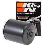 K&N Powersports Oil Filter - Spin-On 75x94mm compatible with Harley Davidson (KN-170) , Black