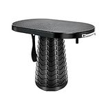 Small Collapsible Table and Folding Stool for Camping - LUXJET Portable Telescoping Table for Picnic Beach Cooking Dining