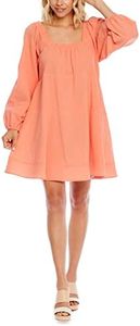 Mud Pie Ryland Women's Tiered Dress, Coral, Large