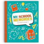 POMANGO: School Memory Book My School Memories | Keepsake Album from Pre-K to Grade 12 | Canadian School System - 9.5'' x12''- English | Activity Scrapbook with 14 Pockets to Store Keepsakes, Photos…