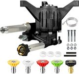 YAMATIC 7/8" Shaft Vertical Pressure Washer Pump, 2600-3100 PSI @2.5 GPM Replacement Pump for Power Washer Front Inlet/Outlet, Replacement with Troybilt, AR, Honda