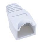 Keple RJ45 Boots Plastic Network Wire LAN Strain Connector Boot Ends Caps | RJ45 Connector Ethernet Cover for Cat6 Cat6e Cat5 Cat5e Cable | RJ 45 Cable Plug Protectors | White, 50PCS