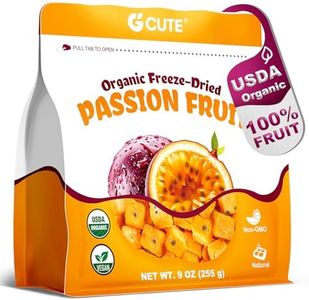 Organic Freeze Dried Passion Fruit Chunks, 9oz/255g | No Additives, Non-GMO, Gluten-Free & Unsweetened | Crunchy Dehydrated Fruits for Smoothies, Baking, Tea, Desserts & Natural Healthy Dry Snacks