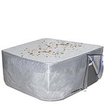 YUJHON Insulated Hot Tub Cover 170G Polyethylene Thermal Insulation Spa Cover Protector Waterproof Hot Tub Cover Replacement (83"x83"x35")