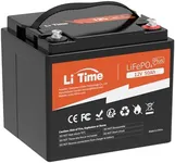 LiTime 12V 50Ah Lithium LiFePO4 Battery Built in BMS, 10 Years Lifetime 4000+ Cycles Output Power 640W, Perfect for Boat Marine Trolling motor Camping