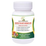 BB Back to Beginnings Complete Wellness Quercetin With Bromelain 500 mg Blend | Natural Bioflavonoids | Boost Immunity & Fights Allergies | Antioxidant & Lowers Inflammation | 60 Veg Capsules