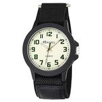 Ravel - Men's Modern Workwear Watch with Easy-Fasten Strap - Black/Buff Dial/Black Strap