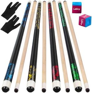 LOTKEY Pool Stick, Pool Cue 58'' 21 oz Cue Sticks with Extra 2 Pool Chalks and Gloves Solid Wood Pool Sticks Durable for Professional Billiard Players
