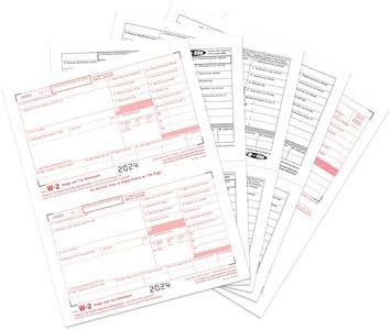 W2 Forms 2024, 6 Part Tax Forms, 25 Employee Kit of Laser Forms Designed for QuickBooks and Accounting Software