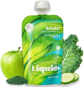 Liquid Salad High Fiber Veggie Pouches by Liquid Plus, Convenient Greens Smoothie with Prebiotic Fiber, Superfoods, Veggies and Fruits, Healthy Vegan and Gluten Free Snacks with 15 Vitamins & Minerals, Gut Health Support, Squeeze Pouch, 4.23 oz, 14 Count (4.23 Ounce (Pack of 28))